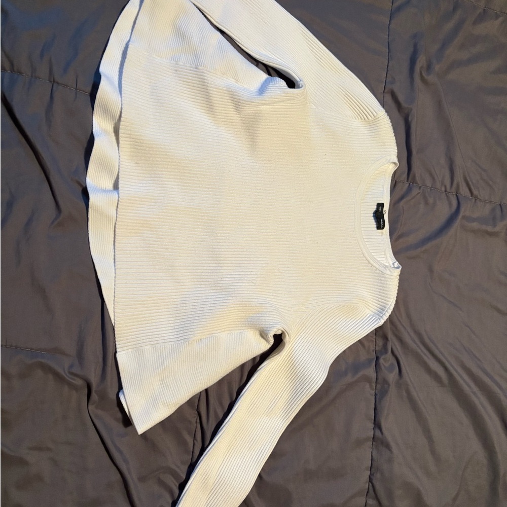 Club Monaco Cream Ribbed Sweater